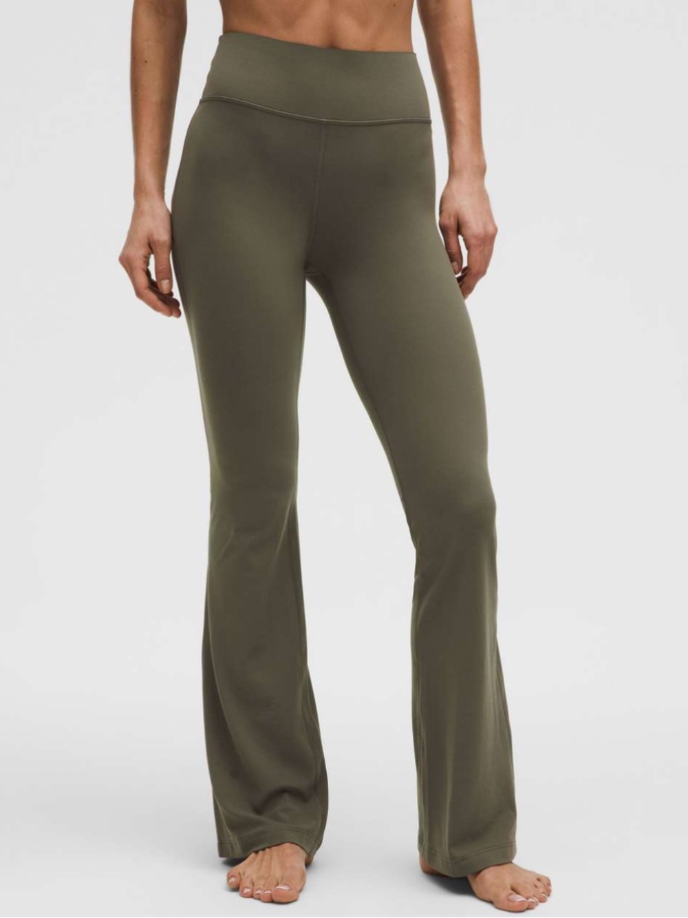 Lululemon Groove Nulu High-Rise Flared Pants in Army Green, 4